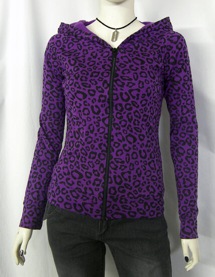 SUDADERA LEOPARDO MORADO P